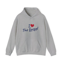 Load image into Gallery viewer, I Love The Gospel Unisex Hooded Sweatshirt, Cozy Christian Hoodie, Faith Apparel, Religion Gift, Casual Wear