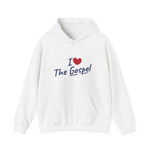 Load image into Gallery viewer, I Love The Gospel Unisex Hooded Sweatshirt, Cozy Christian Hoodie, Faith Apparel, Religion Gift, Casual Wear