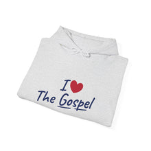 Load image into Gallery viewer, I Love The Gospel Unisex Hooded Sweatshirt, Cozy Christian Hoodie, Faith Apparel, Religion Gift, Casual Wear