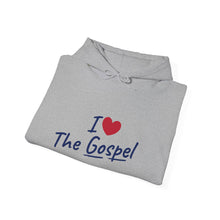 Load image into Gallery viewer, I Love The Gospel Unisex Hooded Sweatshirt, Cozy Christian Hoodie, Faith Apparel, Religion Gift, Casual Wear