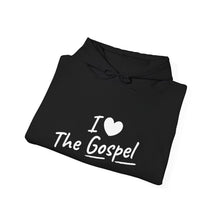 Load image into Gallery viewer, Copy of I Love The Gospel Unisex Hooded Sweatshirt, Cozy Christian Hoodie, Faith Apparel, Religion Gift, Casual Wear