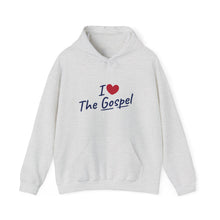 Load image into Gallery viewer, I Love The Gospel Unisex Hooded Sweatshirt, Cozy Christian Hoodie, Faith Apparel, Religion Gift, Casual Wear