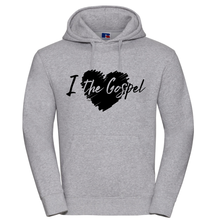 Load image into Gallery viewer, I love the Gospel - Grey Authentic hooded Hoodie